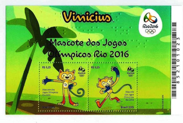 B187 - Mascote dos Jogos Olimpicos - Rio 2016 - Vinicius - 2015 - MINT