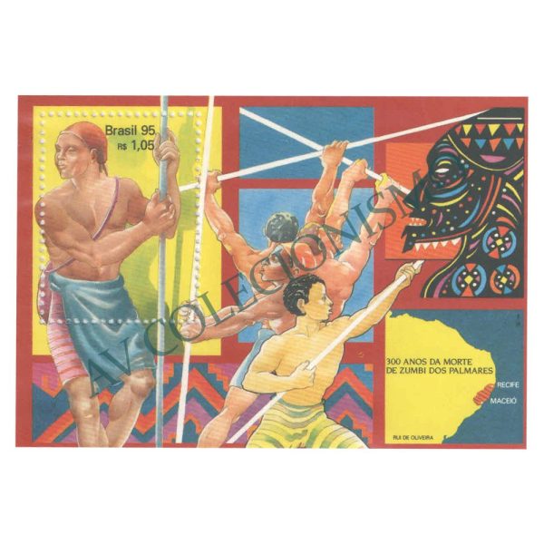 B102 - 300 Anos da morte de Zumbi de Palmares - 1995 - MINT