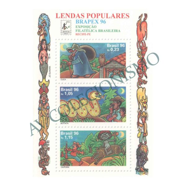 B106 - Lendas Populares. Brapex - Exposição Filatélica Brasileira - 1996 - MINT