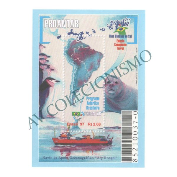 B109 - Programa Antártico Brasileiro - PROANTAR - 1997 - MINT