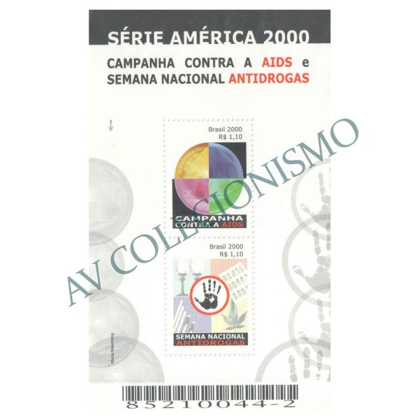 B116 - Série América. Campanha contra Aids e Semana Nacional Antidrogas - 2000 - MINT