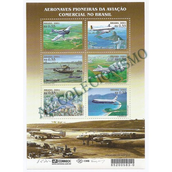 B122 - Aeronaves Pioneiras no Brasil - 2001 - MINT