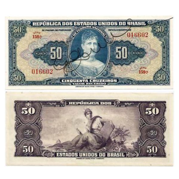 C024 - 50 Cruzeiros - Autografada - 1943 - SOB/FE