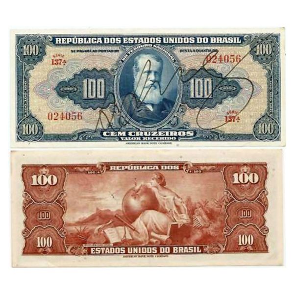 C029 - 100 Cruzeiros - Autografada - 1943 - SOB/FE
