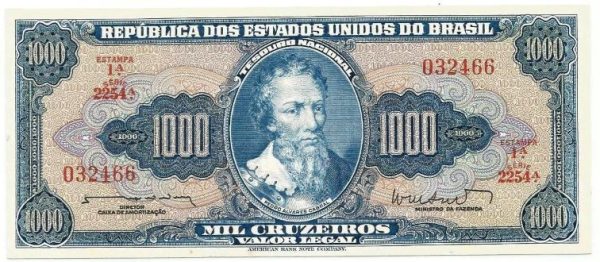 C055 - 1000 Cruzeiros - 1962 - SOB/FE