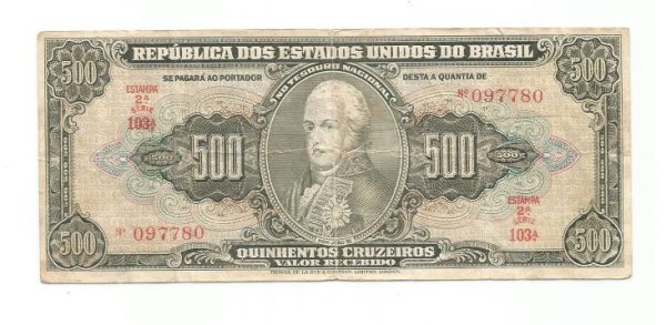 C099 - 500 Cruzeiros - 1948 - Autografada - MB