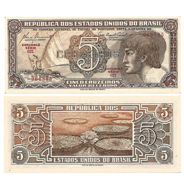 C111 - 5 Cruzeiros - Índio - Serie 021 - 1961 - FE
