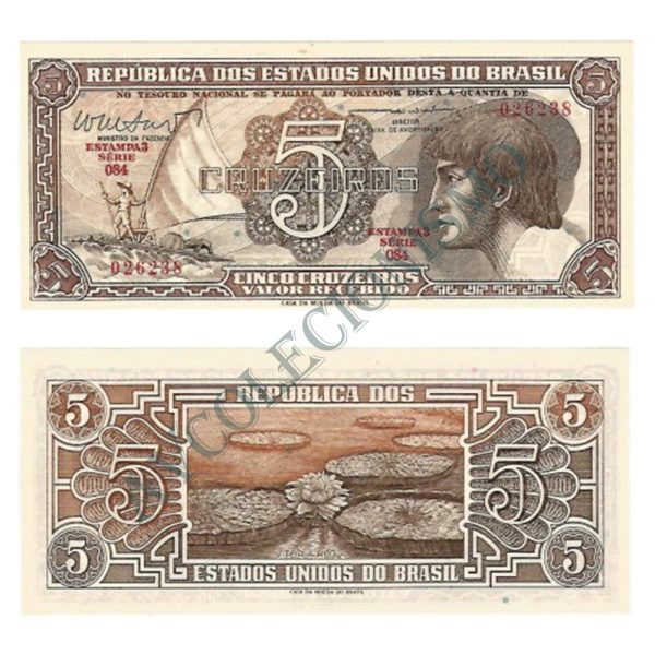 C112 - 5 Cruzeiros - Índio - Serie 084 - 1962 - FE