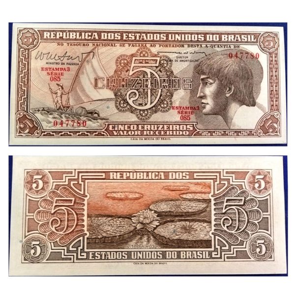C112 - 5 Cruzeiros - Índio - Serie 085 - 1962 - FE