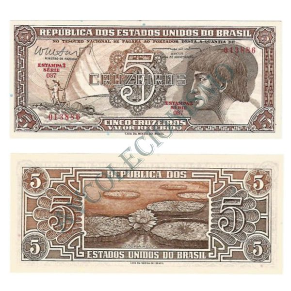 C112 - 5 Cruzeiros - Índio - Serie 087 - 1962 - FE
