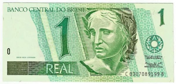 C252 - Cédula Brasil - 1 Real - 2002 - FE