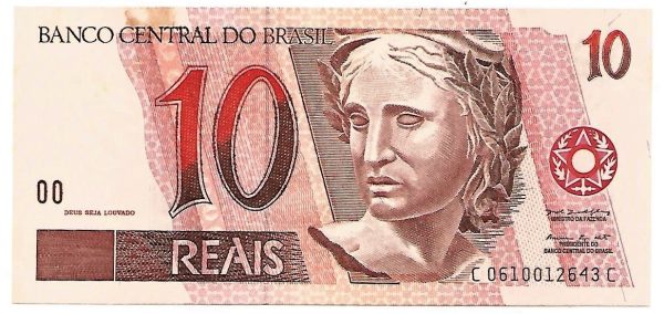 C294 - Cédula Brasil - 10 Reais - 2002 - SF