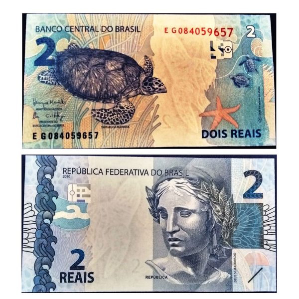 C336F - Cédula Brasil - 2 Reais - Série - EG - 2017 - FE