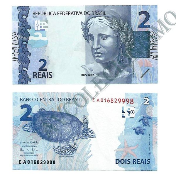 C336C - Cédula Brasil - 2 Reais - Série - EA - 2017 - FE