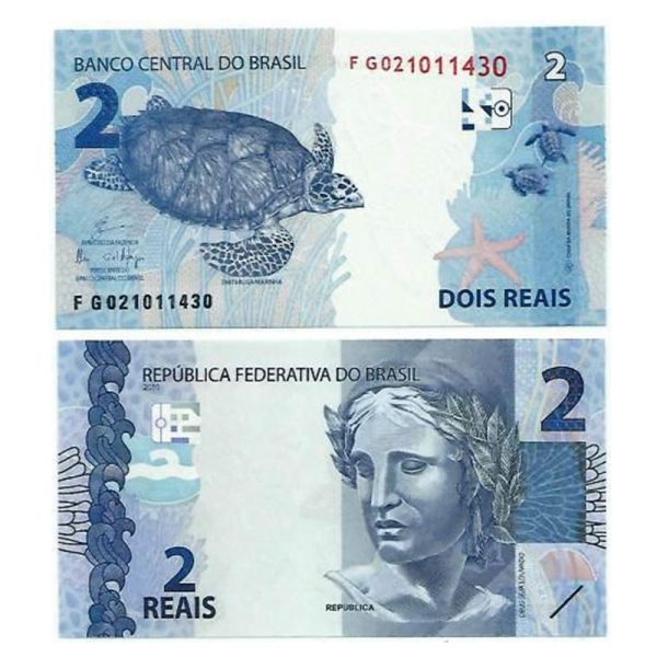 C338B - Cédula Brasil  - 2 Reais - Série - FG - 2018 - FE