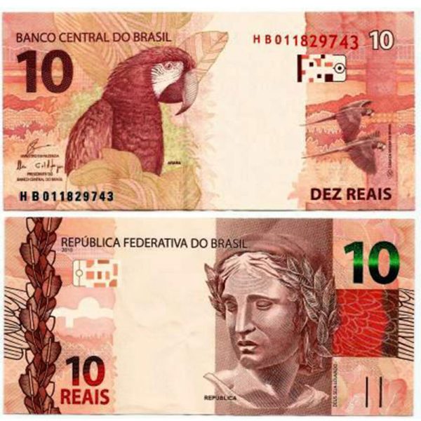 C349C - Cédula Brasil - 10 Reais - Série - HB - 2019 - FE