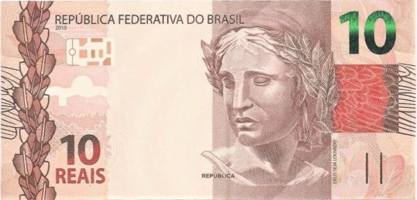C350B - Cédula Brasil - 10 Reais - Serie HI - 2019 - FE