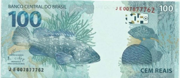 C368C - Cédula Brasil - 100 Reais - Série - JE- 2019 - FE