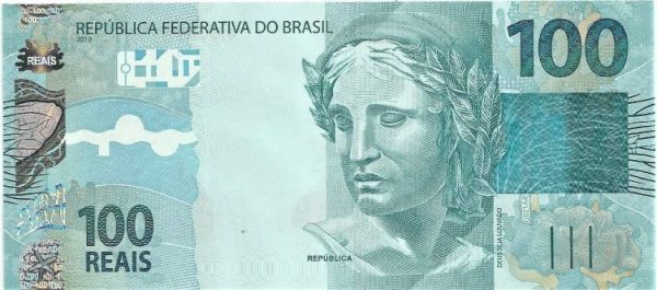C368C - Cédula Brasil - 100 Reais - Série - JE- 2019 - FE