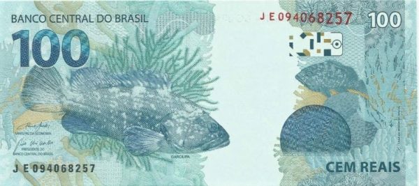 C369A - Cédula Brasil - 100 Reais - Série - JE- 2020 - FE