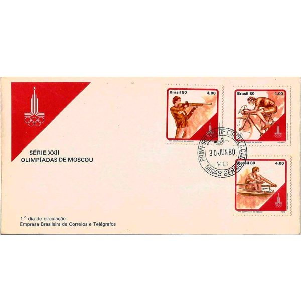 FDC202CPD - Série XXII - Olimpíadas de Moscou - 1980