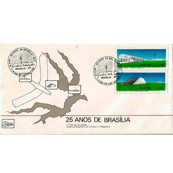 FDC358 - 25 anos de Brasília - 1985