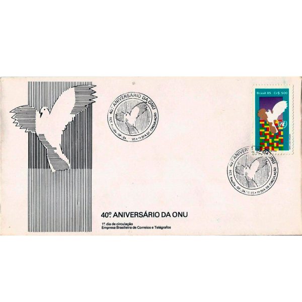 FDC381 - 40º aniversário da ONU - 1985