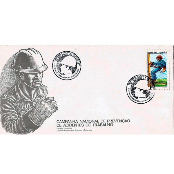 FDC397 - Campanha Nacional de Prevenção de Acidentes de Trabalho - 1986