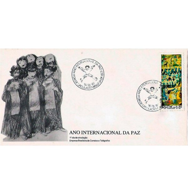 FDC403 - Ano Internacional da Paz - 1986