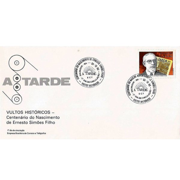 FDC405 - Centenário do nascimento de Ernesto Simões Filho - 1986
