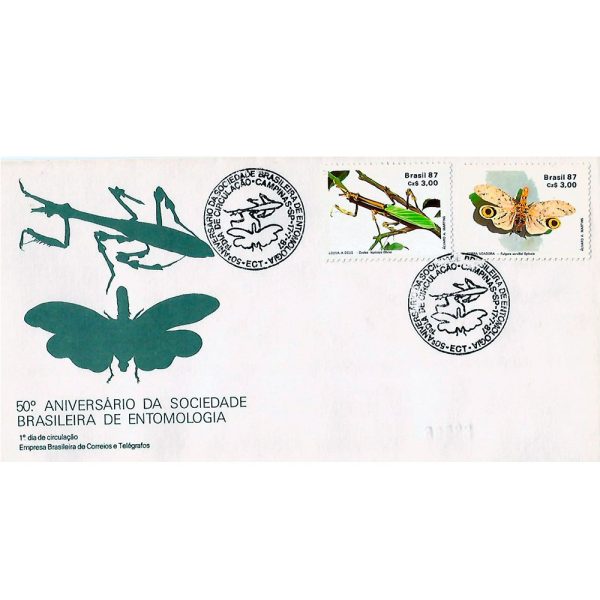 FDC425 - 50º Aniversário da Sociedade Brasileira de Entomologia - 1987