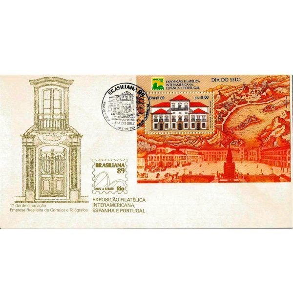 FDC475 - Exposição Filatélica Interamericana, Espanha e Portugal - 1989