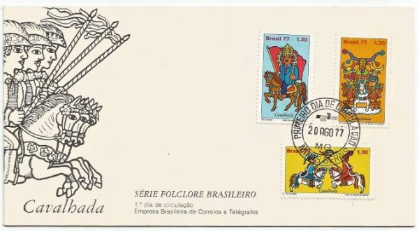 FDC129CPD - Folclore Brasileiro - Cavalhada - 1977