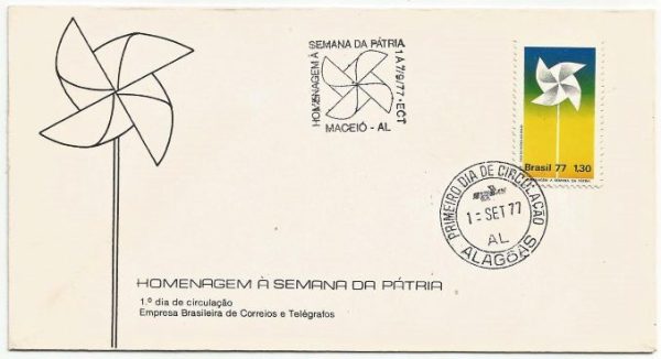 FDC131CPD/CBC - Homenagem à Semana da Pátria - 1977