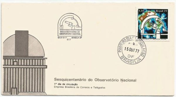 FDC134CPD/CBC -Sesquicentenário do Observatório Nacional - 1977