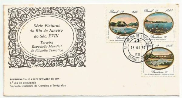 FDC184CPD - Série Pinturas do Rio de Janeiro do Século XVIII - Terceira Exposição Mundial de Filatelia Temática - 1979