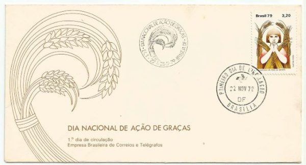 FDC190CPD/CBC - Dia nacional de ação de graças - 1979