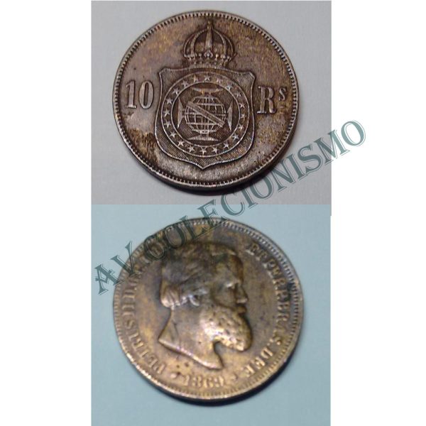 MBZ 785a - Moeda 10 Réis - Bronze - 1869 - MBC - Sem Ponto