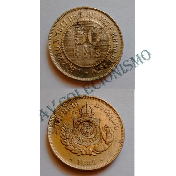 MNI 003 - Moedas 50 réis - 1887 - MBC