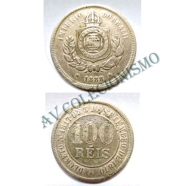 MNI 021 - Moeda 100 réis - Niquel - 1888 -  MBC