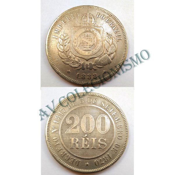 MNI 034 - Moeda 200 réis - Níquel - 1888 - MBC