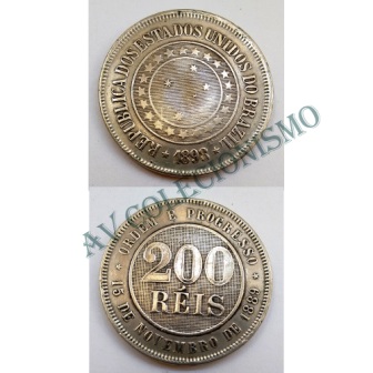 MNI 042 - Moeda 200 réis - Níquel - 1898 - MBC