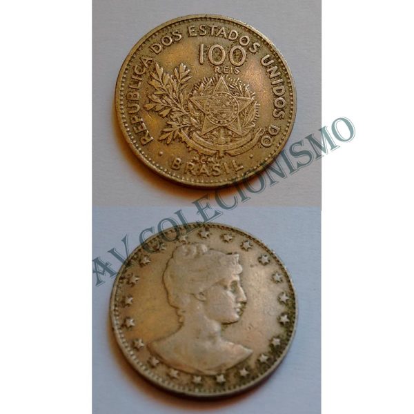 MNI 054 - Moeda 100 réis - Níquel - 1901 - MCMI - MBC