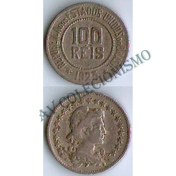 MNI 078 - Moeda 100 réis - Níquel - 1923 - MBC