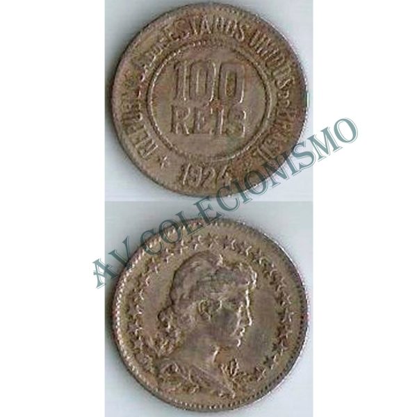 MNI 079 - Moeda 100 réis - Níquel - 1924 - MBC