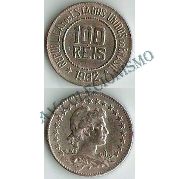 MNI 087 - Moeda 100 réis - Níquel - 1932 - SOB