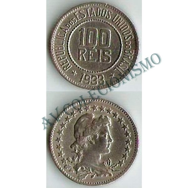 MNI 088 - Moeda 100 réis - Níquel - 1933 - SOB