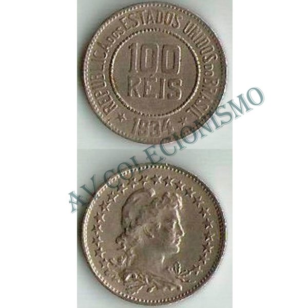 MNI 089 - Moeda 100 réis - Níquel - 1934 - MBC