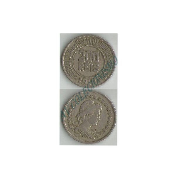 MNI 091 - Moeda 200 réis - Níquel - 1918 - MBC