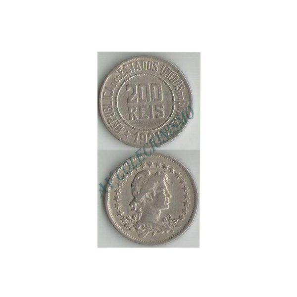 MNI 094 - Moeda 200 réis - Níquel - 1921 - MBC